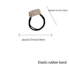 Rhinestone Glitter Ponytail Holder Hair Rope Elastic Hair Tie Band