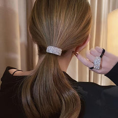 Rhinestone Glitter Ponytail Holder Hair Rope Elastic Hair Tie Band