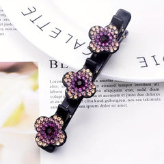 4 Leaf Clover Duckbill Clip Rhinestone Hair Clip for Women