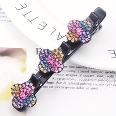 4 Leaf Clover Duckbill Clip Rhinestone Hair Clip for Women