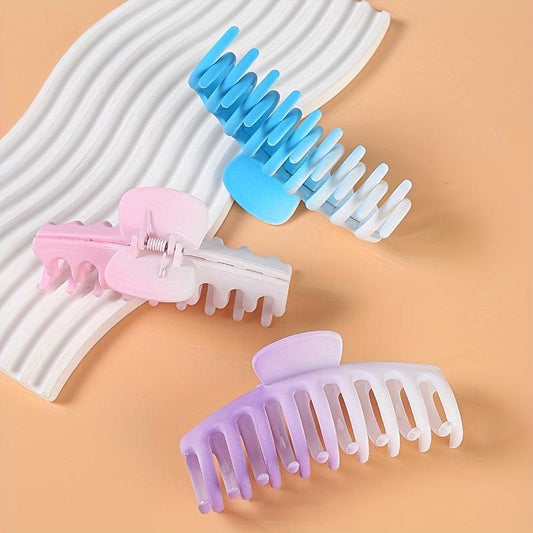 3pcs Gradient Candy Hair Claw Ponytail Holder