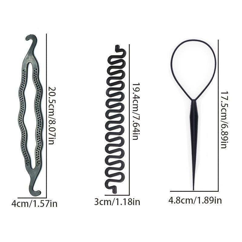 6pcs Hair Styling Kit Set Bun Maker Braid Tool Hair Twist Styling Accessories