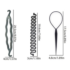 6pcs Hair Styling Kit Set Bun Maker Braid Tool Hair Twist Styling Accessories