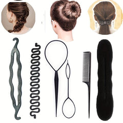 6pcs Hair Styling Kit Set Bun Maker Braid Tool Hair Twist Styling Accessories