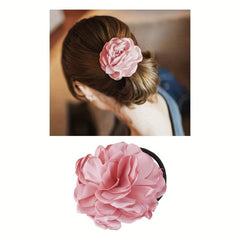 6pcs Colorful Flower Hair Tie Headband Ponytail Holder Hair Accessories