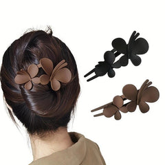 2pcs Matte Hair Claw for Women Back Head Updo Hair Clip