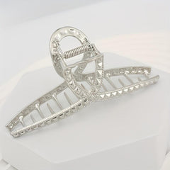 Women's Rhinestone Hair Claw - Metal Ponytail Clip