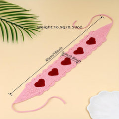 Heart Shape Pattern Knitting Headband Hair Scarf Women Hair Accessories