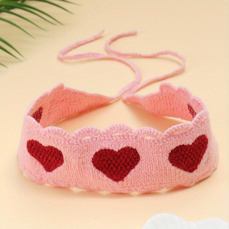 Heart Shape Pattern Knitting Headband Hair Scarf Women Hair Accessories