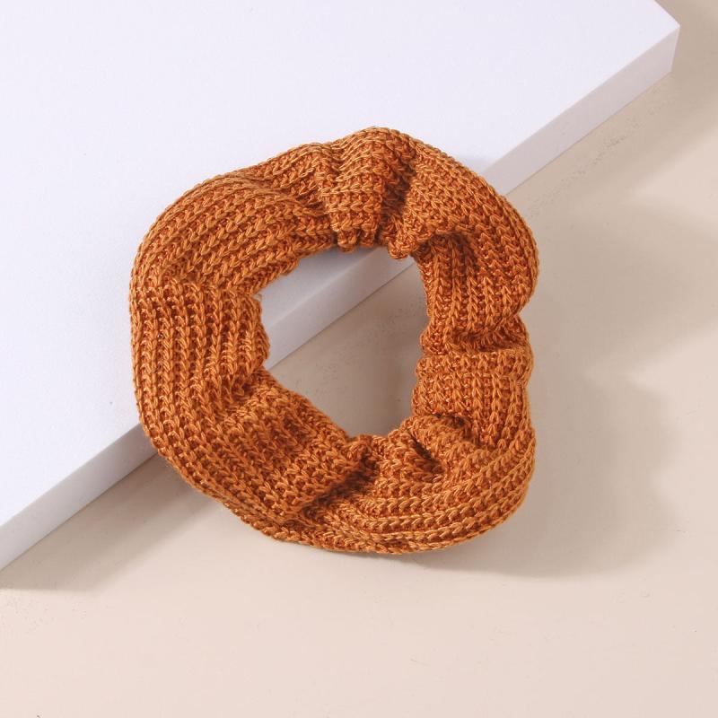 Knit Scrunchies Candy Hair Ties Elastic Ponytail Holders