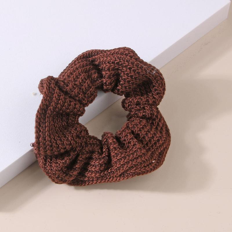 Knit Scrunchies Candy Hair Ties Elastic Ponytail Holders