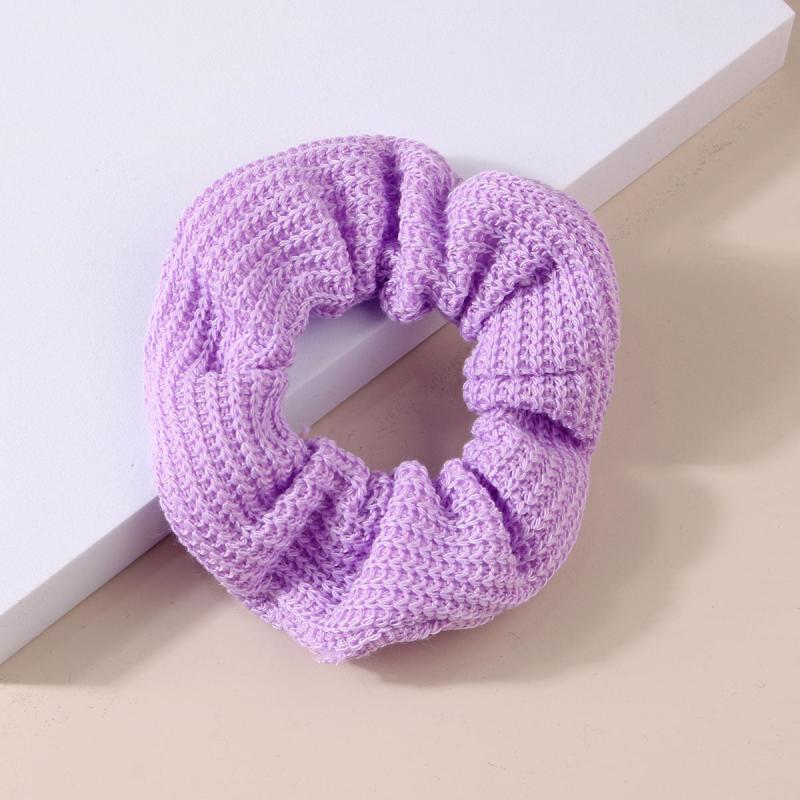 Knit Scrunchies Candy Hair Ties Elastic Ponytail Holders