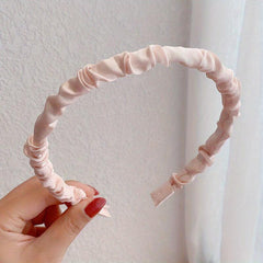Satin Ruched Hairband Thin Headband Hair Accessories