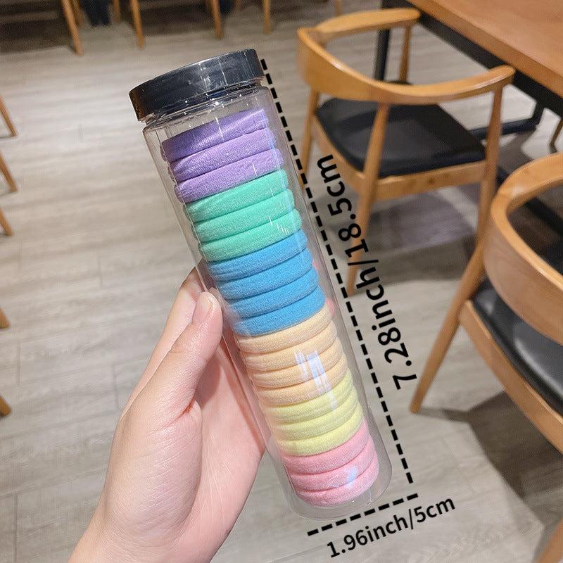 20pcs High Elastic Hair Tie Seamless Rubber Bands Thick Ponytail Holder