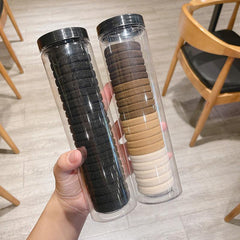 20pcs High Elastic Hair Tie Seamless Rubber Bands Thick Ponytail Holder