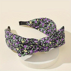 Floral Print Headband Wide Brimmed Head Hoop For Women
