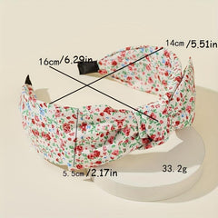 Floral Print Headband Wide Brimmed Head Hoop For Women