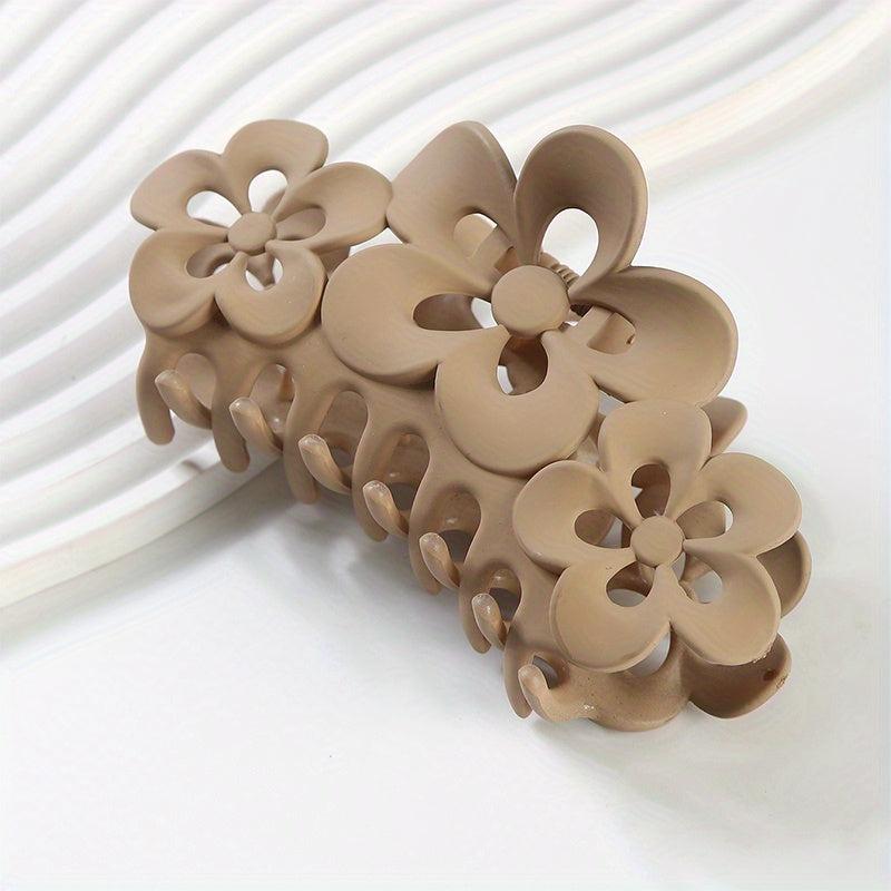 Matte Flower Hair Claw Female Headwear Shark Claw Hair Accessory