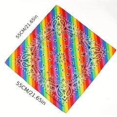 Rainbow Square Scarf Sports Scarf Headscarf Pride Month Accessories