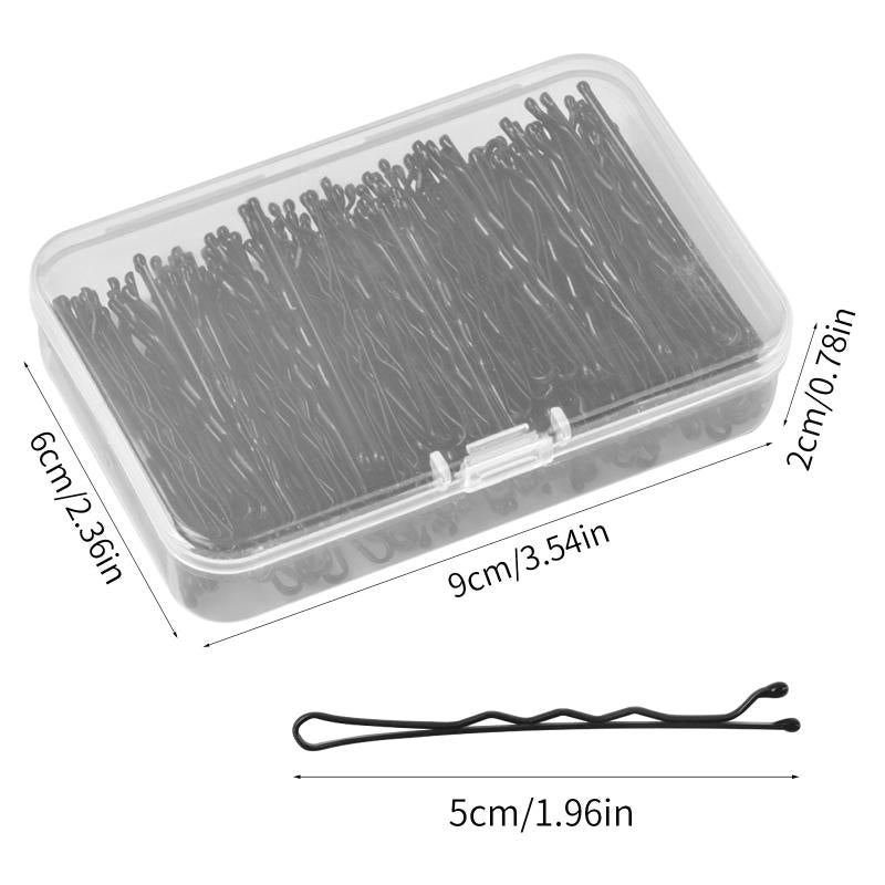 150pcs Bobby Pin Solid Hair Clip Set with Storage Case