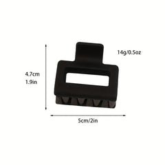 6pcs Small Hair Claw Hollow Rectangle Shape Non-slip Ponytail Holder