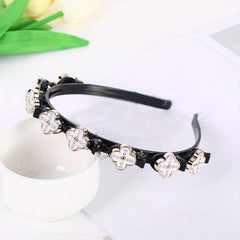Vintage Rhinestone Flower Headband Hair Styling Accessories