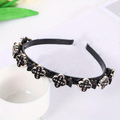 Vintage Rhinestone Flower Headband Hair Styling Accessories