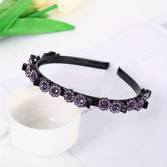 Vintage Rhinestone Flower Headband Hair Styling Accessories