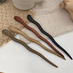 Chinese Retro Style Hair Stick Wooden Hair Pin Hair Accessories For Women Girls