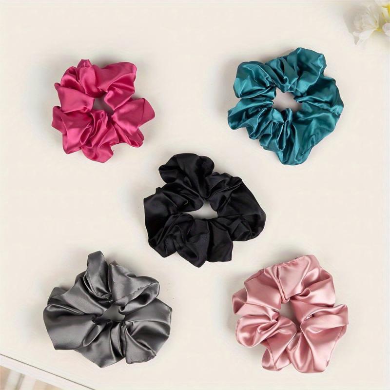 5pcs Large Silk Scrunchie Hair Tie Oversized Hair Rope for Women Girls