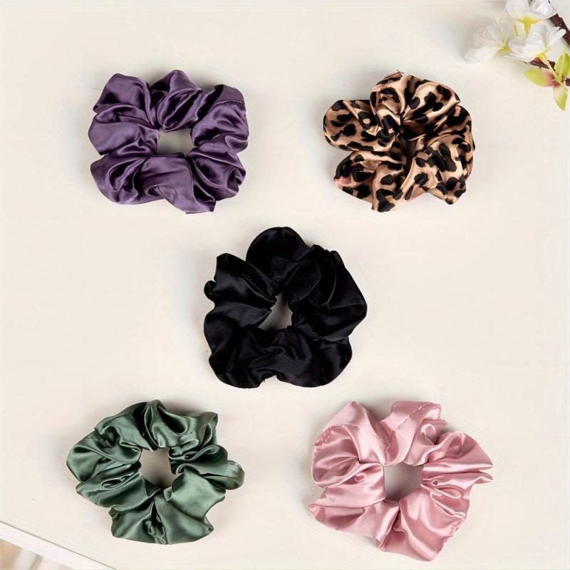 5pcs Large Silk Scrunchie Hair Tie Oversized Hair Rope for Women Girls