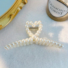 Faux Pearl Hair Claw Head Jewelry Ponytail Holder Hair Accessories