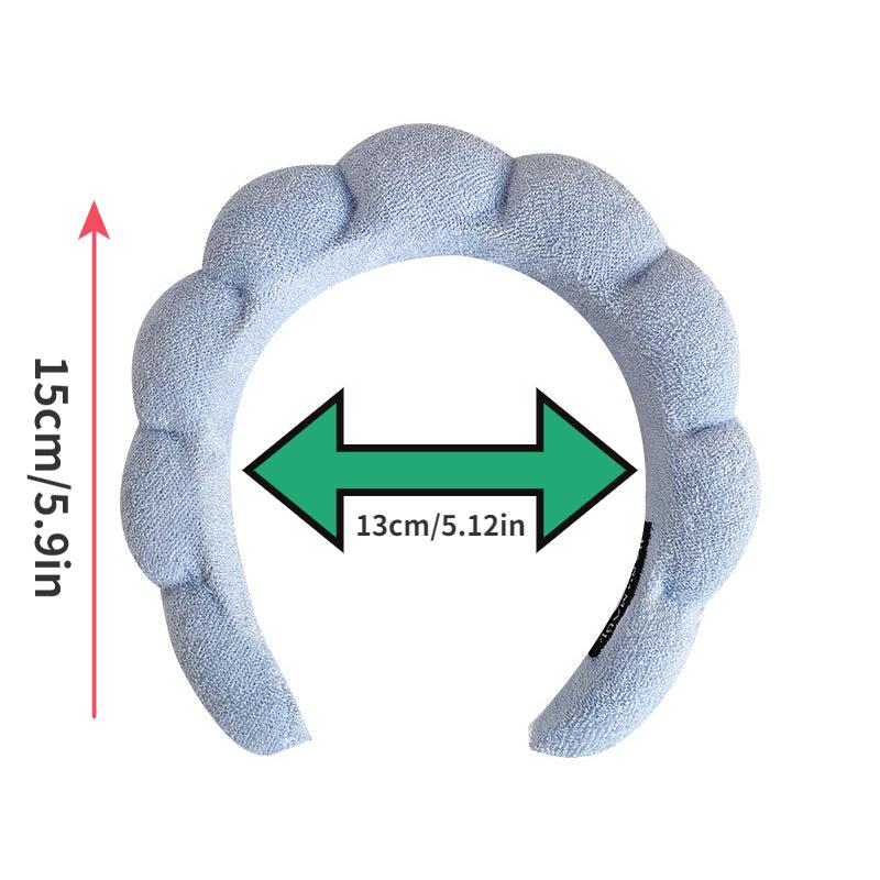 Velvet Headband Wrist Strap Towel Twist Sponge for Face Wash Spa
