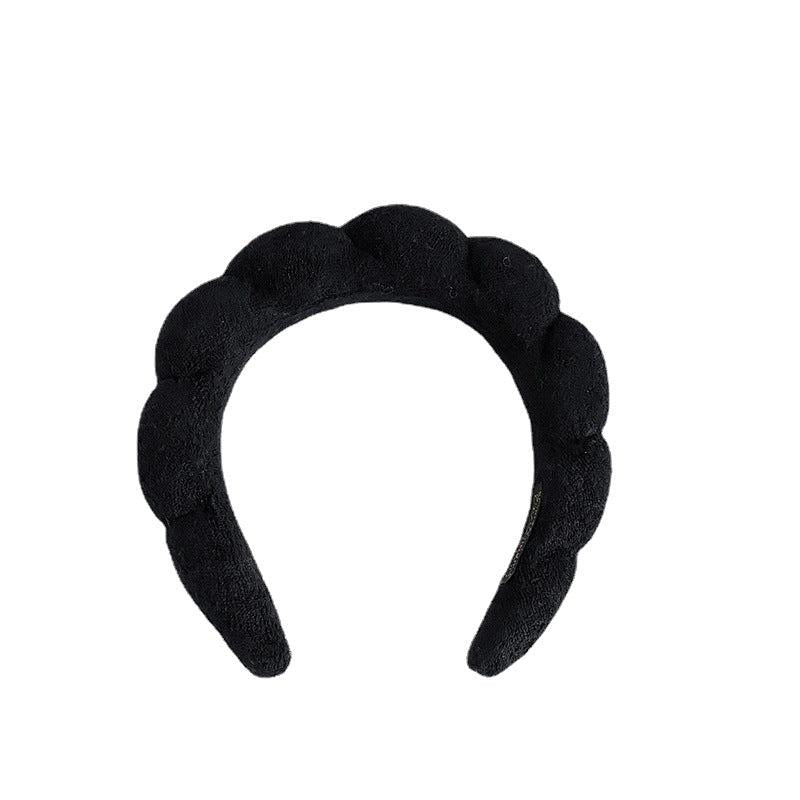 Velvet Headband Wrist Strap Towel Twist Sponge for Face Wash Spa