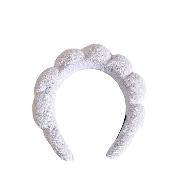 Velvet Headband Wrist Strap Towel Twist Sponge for Face Wash Spa
