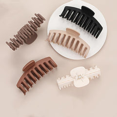 5pcs Solid Hair Claw Clip Strong Hold Grip Hair Jaw Clip Thick Hair Accessories
