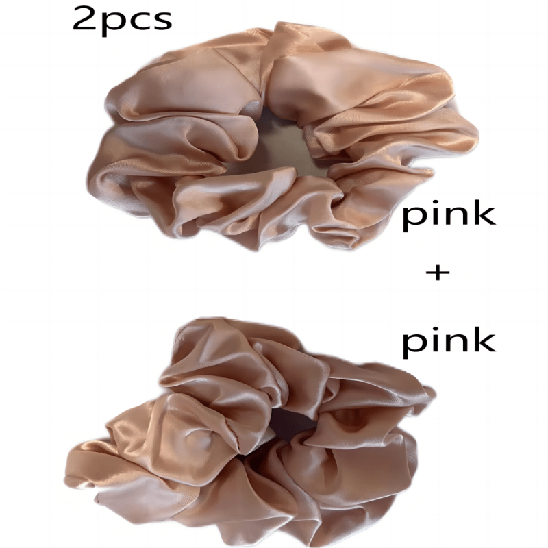 2pcs Silk Scrunchies No Crease Ponytail Holder