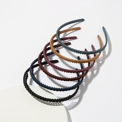6PCS Multicolor Wavy Hair Band Plastic Headbands Style Hair Hoop
