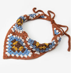 Boho Floral Crochet Hair Bandana Vintage Headband