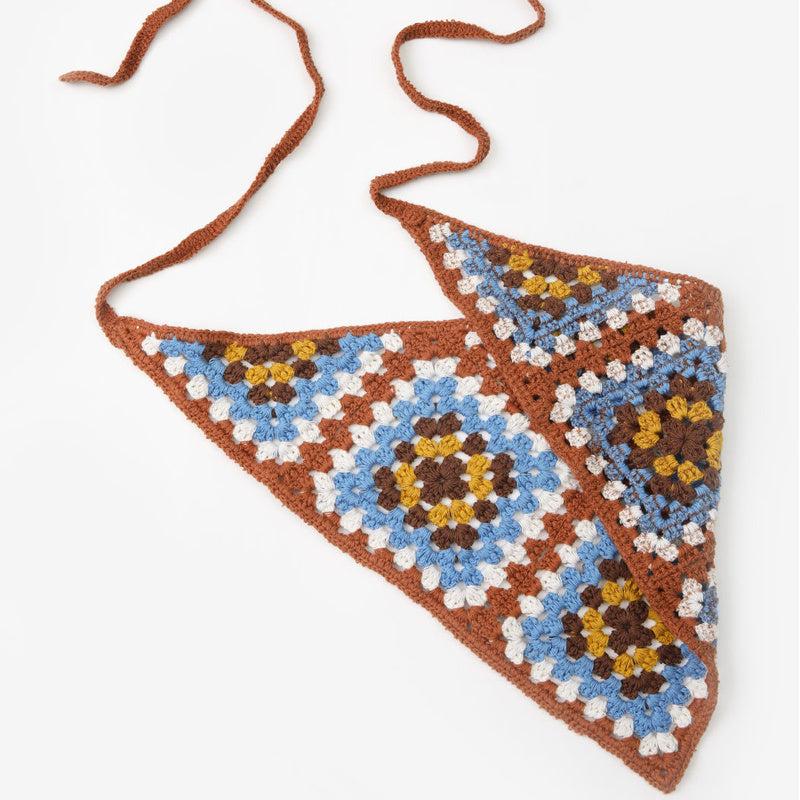 Boho Floral Crochet Hair Bandana Vintage Headband