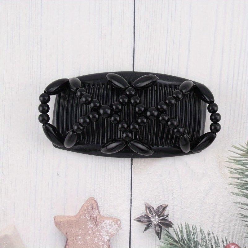 Double Row Beaded Hair Comb for Women