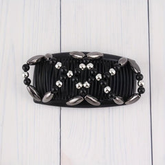 Double Row Beaded Hair Comb for Women