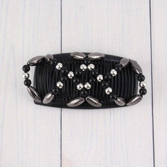 Double Row Beaded Hair Comb for Women