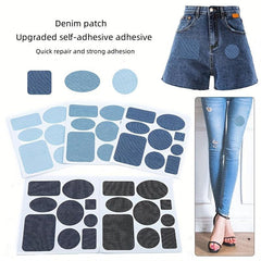 Cuttable Denim Patch for Coats Pants Bags Elbows Knees