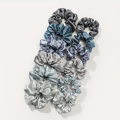 12pcs Scrunchies Hair Tie Soft Hair Rope Elastic Ponytail Holder Women Girls