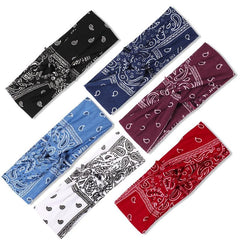 Boho Paisley Knot Wide Headband Stretch Hair Wrap Yoga Running Workout Hairband