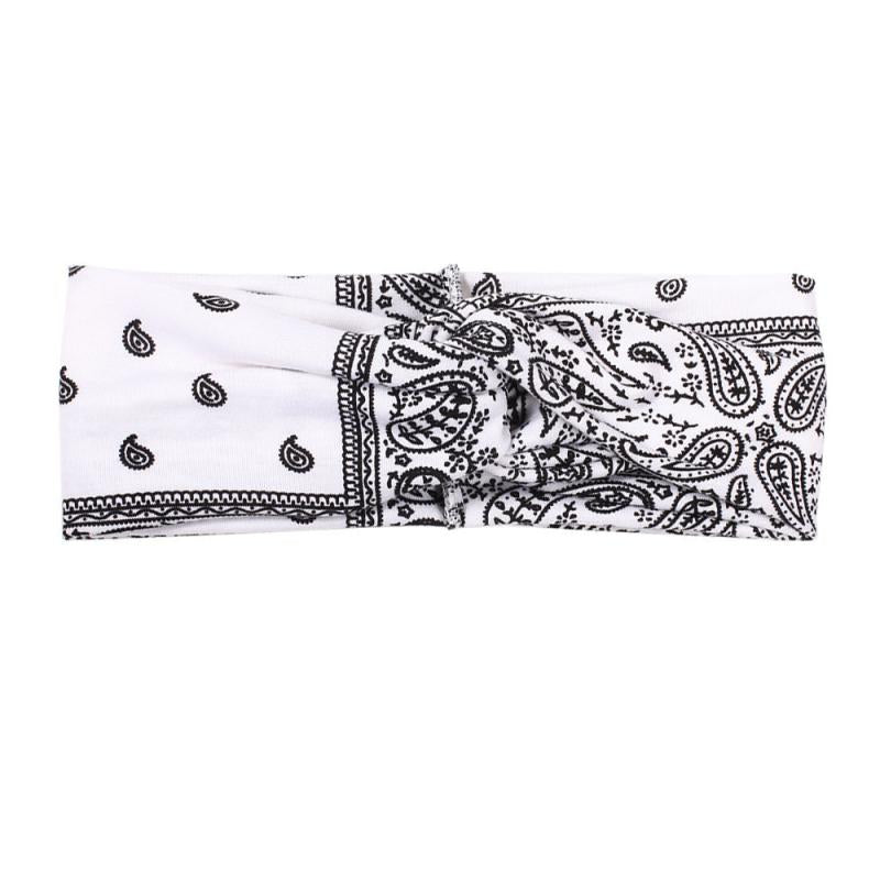Boho Paisley Knot Wide Headband Stretch Hair Wrap Yoga Running Workout Hairband