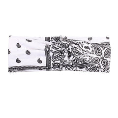 Boho Paisley Knot Wide Headband Stretch Hair Wrap Yoga Running Workout Hairband