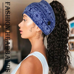 Boho Style Wide Brim Headband Knotted Head Wrap