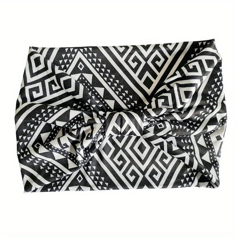 Boho Style Wide Brim Headband Knotted Head Wrap